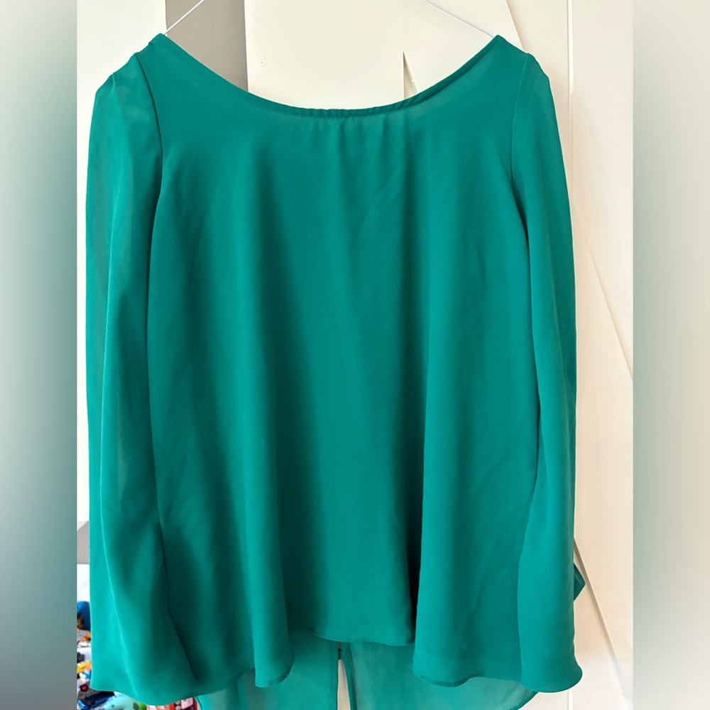 Green flowy blouse